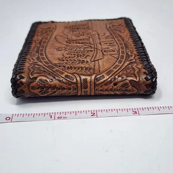 Vintage Handmade Genuine Leather Dan Fisherman Wallet - Picture 11 of 11